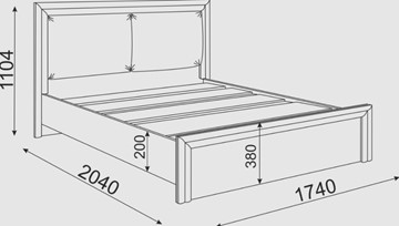 Кровать в спальню Глэдис М31 (Шимо светлый/Белый текстурный) в Салехарде - предосмотр 2