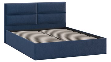 Кровать Глосс Тип 1 (Микровелюр Wellmart Blue) в Салехарде - предосмотр 2