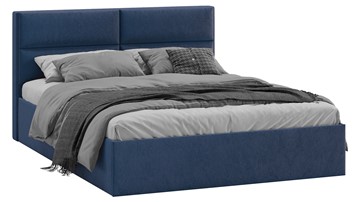Кровать Глосс Тип 1 (Микровелюр Wellmart Blue) в Ноябрьске