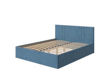 Кровать с мягкой спинкой Helix Plus 160х200, Велюр (Monopoly Прованский синий (792)) в Салехарде