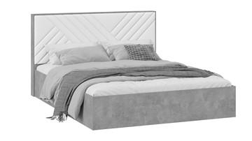 Кровать 2-х спальная Хилтон Тип 1 (Ателье светлый/Белый) в Ноябрьске