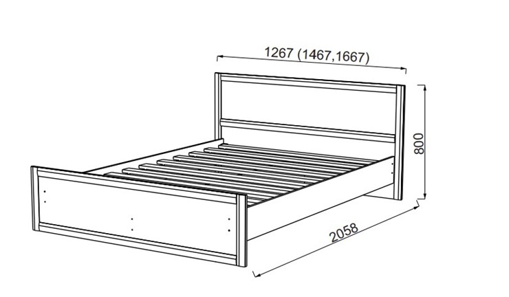 Двуспальная кровать Камелия, 1600, шимо светлый/белый кожзам в Тарко-Сале - изображение 1