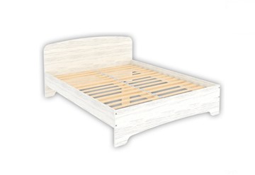 Спальная кровать KМ16 с основанием, цвет Арктика в Лабытнанги