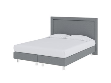 Двуспальная кровать London Boxspring Elite 160х200, Рогожка (Savana Grey (серый)) в Муравленко