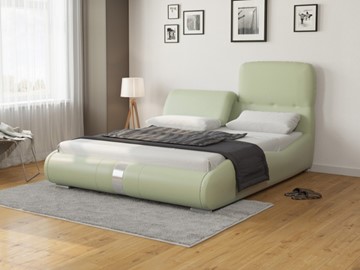 Кровать Лукка 140х200, Экокожа (Зеленое яблоко) в Салехарде