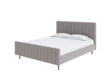 Кровать 2-спальная Madison 140x200, Искусственная шерсть (Лама Светло-серый) в Лабытнанги