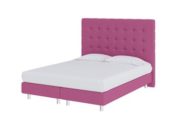 Двуспальная кровать Madrid Boxspring Elite 180х200, Рогожка (Savana Berry (фиолетовый)) в Салехарде