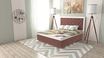 Кровать в спальню Манхэттен 180х200 (с основанием), с высотой спинки - 140 см в Салехарде - предосмотр 7