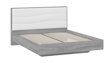 Кровать 2-спальная Миранда тип 1 (Дуб Гамильтон/Белый глянец) в Салехарде - предосмотр 2