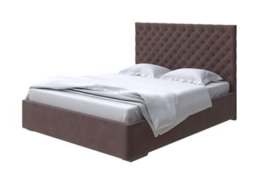 Спальная кровать Modena 160x200, Микровелюр (Manhattan Лесной каштан) в Салехарде