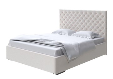 Двуспальная кровать Modena 180x200, Велюр (Scandi Cotton 3 Лён) в Надыме