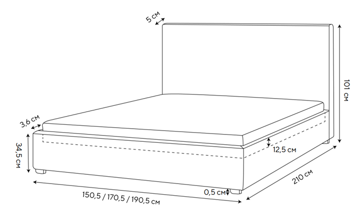 Кровать Mono 140х200, Велюр (Monopoly Миндаль (111)) в Новом Уренгое - изображение 1