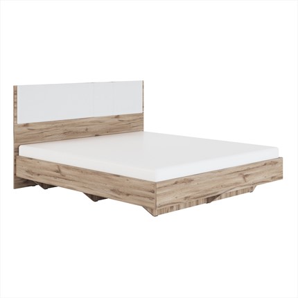 Кровать двуспальная Николь (мод.1.6) 1,8 белая экокожа, с ортопедическим основанием в Надыме - изображение
