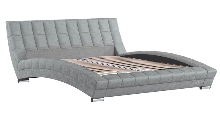 Кровать 2-х спальная Оливия 160 арт. Дарлинг грей сандал (светло-серый) с основанием в Салехарде - изображение 2