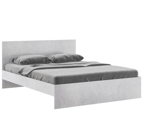 Кровать двуспальная Осло М14 с настилами Лайт (Цемент светлый) в Салехарде - изображение