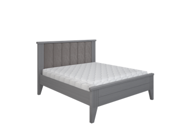 2-спальная кровать с мягкой спинкой Верона 1600, Серый в Салехарде