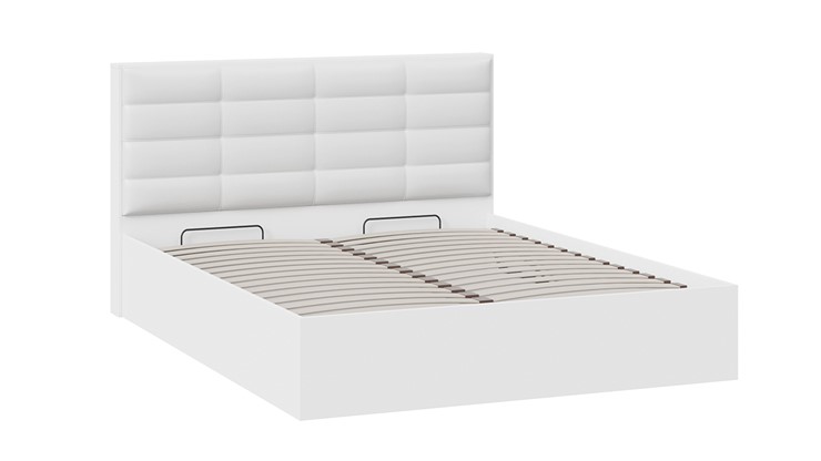 Кровать двуспальная с подъемным механизмом Агата тип 1 (Белый) в Салехарде - изображение 1