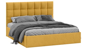 2-спальная кровать с подъемным механизмом Эмбер (Микровелюр Wellmart Yellow) в Салехарде