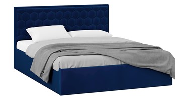 Кровать 2-спальная с подъемным механизмом Порто (Велюр Confetti Blue) без заглушины в Новом Уренгое
