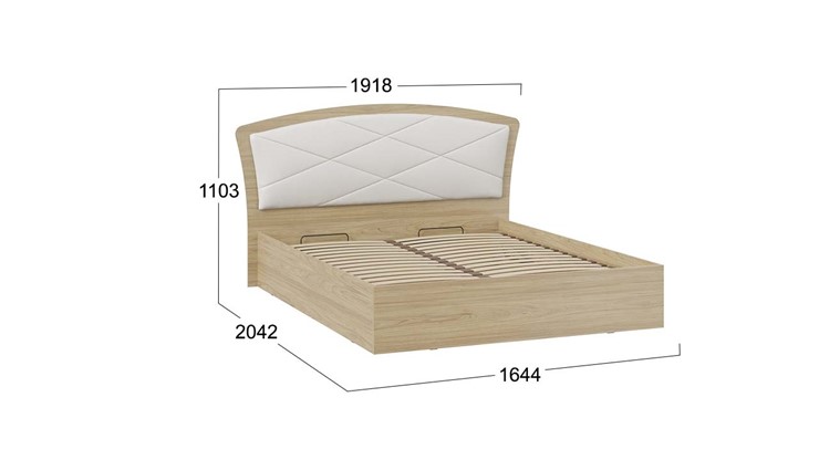 Кровать с подъемным механизмом Сэнди Тип 1 без заглушины (Вяз благородный/Белый) в Салехарде - изображение 4