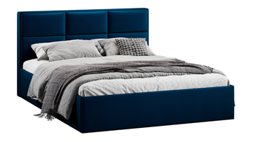 Кровать спальная с подъемным механизмом Стелла тип 1 (Велюр Confetti Blue) в Салехарде - предосмотр