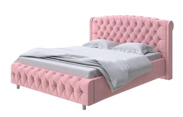 Кровать 2-х спальная Salvatore 160x200, Велюр (Casa Жемчужно-розовый) в Салехарде
