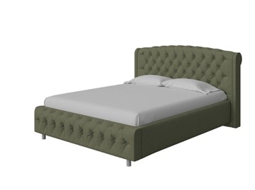 Двуспальная кровать Salvatore 160x200, Искусственная шерсть (Лама Авокадо) в Салехарде