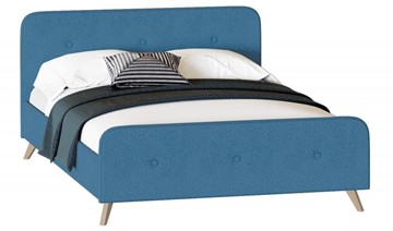 Спальная кровать Сиерра 1600 (без основания) Аура голубой в Салехарде