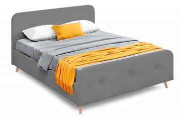 Кровать 2-спальная Мебельград Сиерра 1600 (с подъемным механизмом и коробом) Торонто серый в Муравленко
