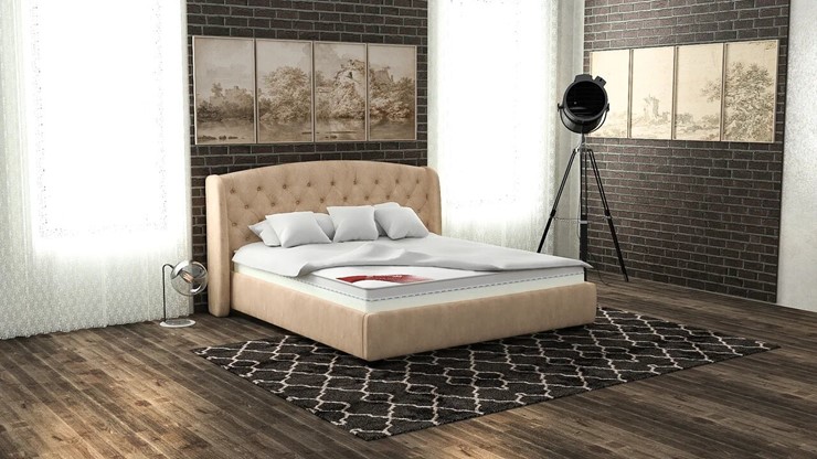 Спальная кровать Сильва 180х200 (с основанием) в Салехарде - изображение 10