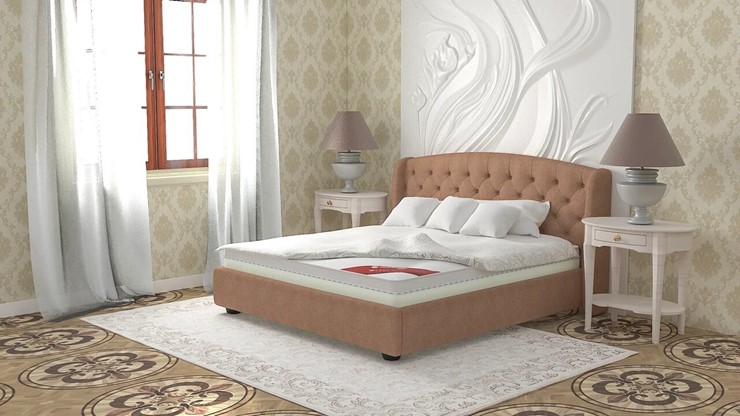 Спальная кровать Сильва 180х200 (с основанием) в Салехарде - изображение 3