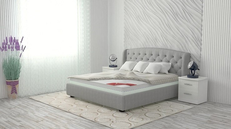 Спальная кровать Сильва 180х200 (с основанием) в Салехарде - изображение 5