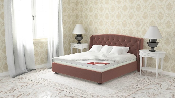 Спальная кровать Сильва 180х200 (с основанием) в Салехарде - изображение 7