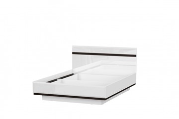 Кровать спальная Соло универсальная 1,6х2,0, белый/белый глянец/венге в Салехарде - предосмотр