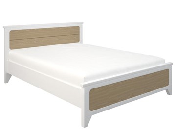 Двуспальная кровать Боринское Соня 1400, Белый/Дуб в Новом Уренгое
