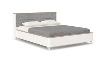 Кровать 2-спальная Стефания 1600 с кроватным основанием ЛД 413.150, Дуб Маувелла PR/Белый в Ноябрьске