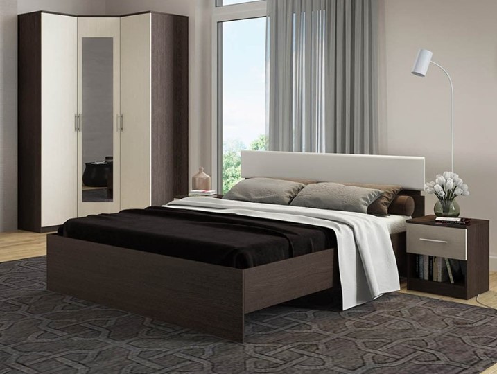 Кровать двуспальная Светлана 1600, белый/дуб сонома в Лабытнанги - изображение 2