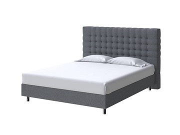 Кровать спальная Tallinn Boxspring Standart 160х200, Рогожка (Savana Grey (серый)) в Салехарде