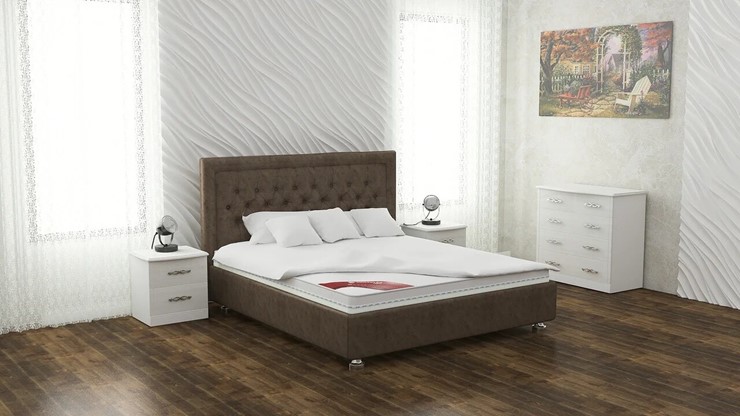 Кровать спальная Валенсия 160х200 (с основанием) в Салехарде - изображение 5