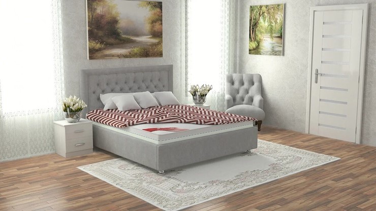Кровать двуспальная Аврора 160х200 (с основанием) в Надыме - изображение 8