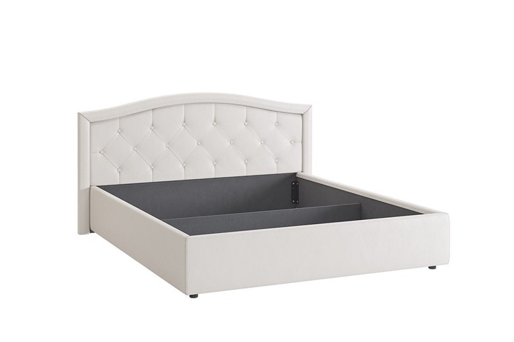 Спальная кровать Верона 1,6 белый (экокожа) в Салехарде - изображение 1