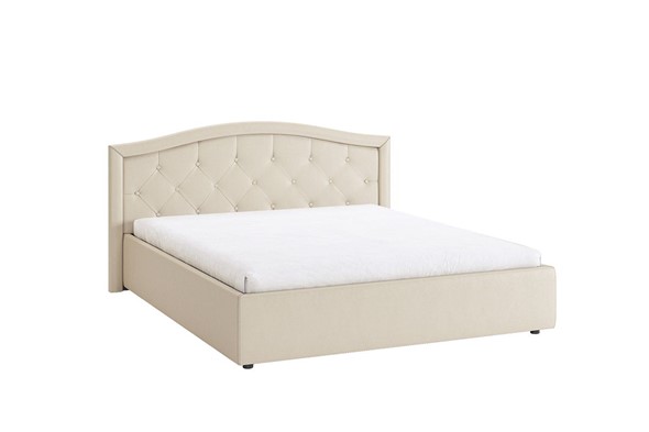 Спальная кровать Верона 1,6 крем (экокожа) в Салехарде - изображение