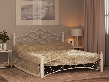 Кровать 2-спальная Гарда 3, 160х200, белая в Салехарде
