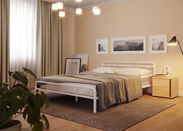 Кровать полутороспальная Леон, 1200, белый в Муравленко