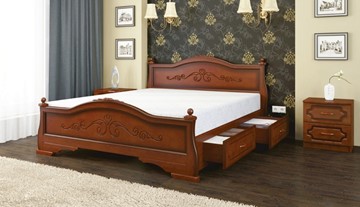 Кровать с выкатными ящиками Карина-1 (Орех) 160х200 в Новом Уренгое
