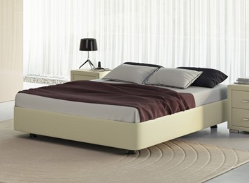 Двуспальная кровать Орматек Rocky Base 160x200, Экокожа (Кремовый) в Лабытнанги