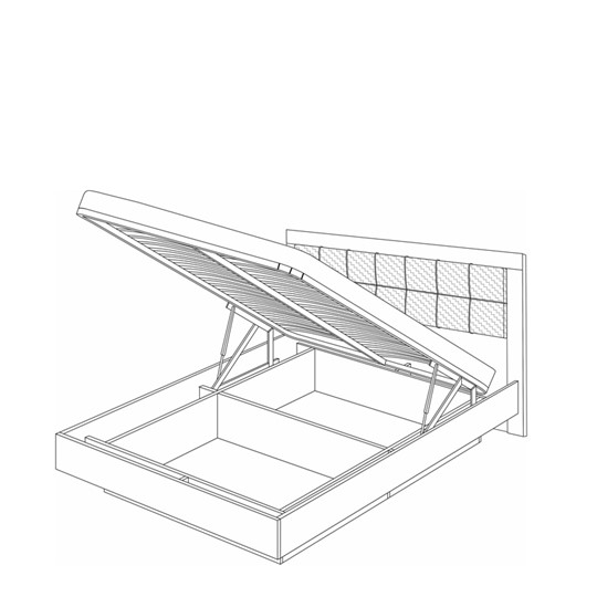 Кровать с подъемным ортопедическим основанием ПАРМА НЕО-5 1800, «ясень анкор светлый» + экокожа «polo белая» в Салехарде - изображение 1