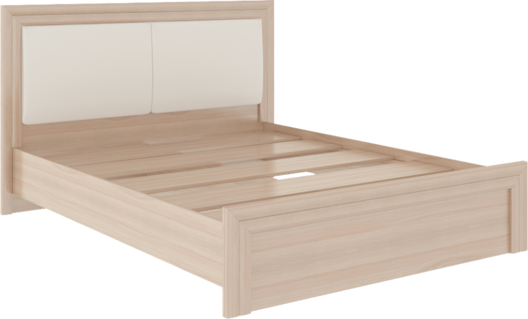 Кровать в спальню Глэдис М31 (Шимо светлый/Белый текстурный) в Ноябрьске - изображение 1