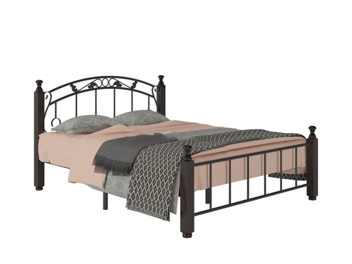 Кровать спальная Гарда 5, 140х200, черная в Салехарде - изображение 1