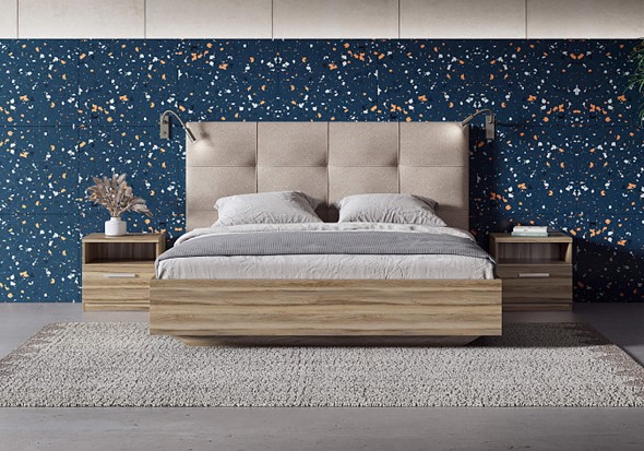 Кровать полутороспальная Victoria (ясень ориноко) 140х200 с основанием в Салехарде - изображение